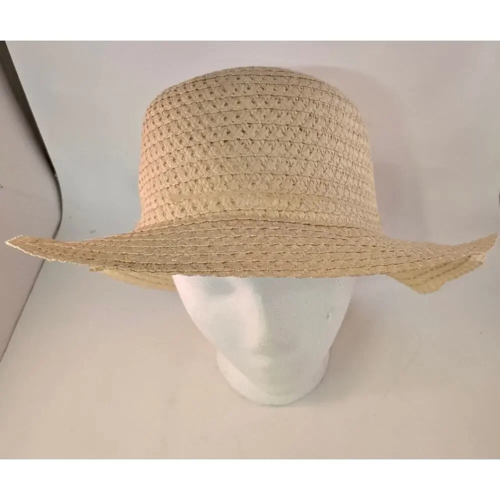 Straw Beach Hat Boho Adult Womens Sunhat Casual Outdoor Beach Ocean Sun Garden - Picture 2 of 9